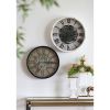 Black and Ivory Vintage Gear Industrial Wall Clock