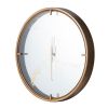 Modern Minimal 20" Gold and Mirror Round Wall Clock