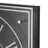 Vintage Style Gears Black and Silver Square Wall Clock