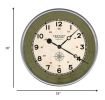 18" Rustic Century Shipyard Compass Wall Clock