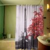 3D Printed  Paris Eiffel Tower Floral Scene Bathroom Shower Curtain *Free Shipping*