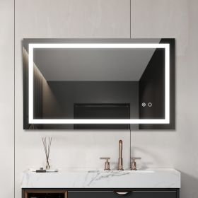 LED Lighted Bathroom Wall Mounted Mirror w/ High Lumen Anti-Fog, Dimmer Function *Free Shipping*