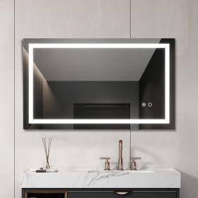 LED Lighted Bathroom Wall Mounted Mirror w/ High Lumen Anti-Fog, Dimmer Function *Free Shipping*