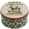 Set Of Three Christmas Holiday Gift, Storage, or Decoration Canisters