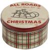 Set Of Three Christmas Holiday Gift, Storage, or Decoration Canisters