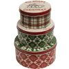 Set Of Three Christmas Holiday Gift, Storage, or Decoration Canisters