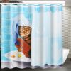 Cat Bathing Bathroom Shower Curtain Waterproof Fabric With 12 Hooks *Free Shipping*