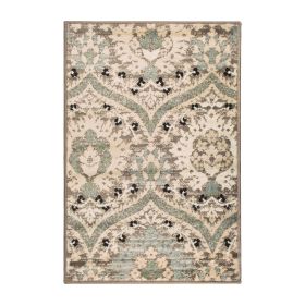 Augusta Traditional Oriental Floral Damask Indoor Area Rug, Light Blue *Free Shipping on orders over $46*