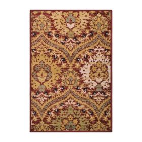 Augusta Traditional Oriental Floral Damask Indoor Area Rug, Red *Free Shipping on orders over $46*