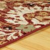 Augusta Traditional Oriental Floral Damask Indoor Area Rug, Red *Free Shipping on orders over $46*