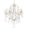 Jeweled Ivory Candle Chandelier