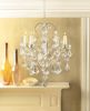 Jeweled Ivory Candle Chandelier