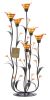 Calla Lily Candleholder with Amber Glass