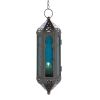 Blue Glass Moroccan Hanging Candle Lantern