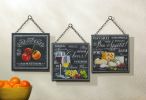 Bon Appetit Hanging Metal Wall Art - Set of 3