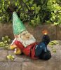 Lazy Gnome Solar Garden Statue