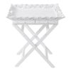 Romantic White Serving Tray with Stand with Two Drawers *Free Shipping*