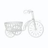 White Bicycle Planter Stand