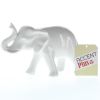 Sleek White Elephant Figurine