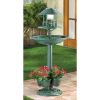 Verdigris Solar Bird Bath Garden Centerpiece