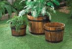 Rustic Barrel Planter Set *Free Shipping*