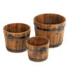 Rustic Barrel Planter Set *Free Shipping*