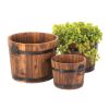 Rustic Barrel Planter Set *Free Shipping*