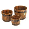 Rustic Barrel Planter Set *Free Shipping*