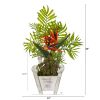 18â€ Bird of Paradise and Areca Palm Artificial Arrangement in Chair Planter