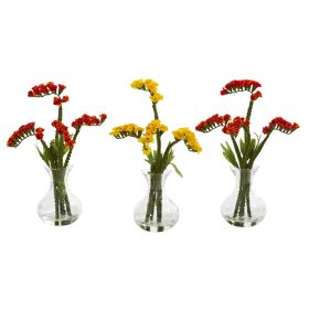 10â€ Baby Breath Artificial Arrangement in Vase (Set of 3)