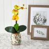 18â€ Mini Orchid Phalaenopsis Artificial Arrangement in Floral Vase