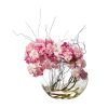 10â€ Cherry Blossom Artificial Arrangement in Glass Vase