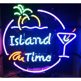 Island Time Martini Neon Bar Sign