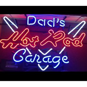 Dad's Hot Rod Garage Neon Bar Sign 2
