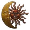 Celestial Sun and Moon Wall DÃ©cor In Metal, Gold and Rust Brown *Free Shipping*