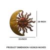 Celestial Sun and Moon Wall DÃ©cor In Metal, Gold and Rust Brown *Free Shipping*