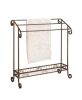 Freestanding Metal Towel Rack, Dark Bronze