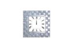 Mirrored Wall Clock with Checkered Pattern, Silver *Free Shipping*