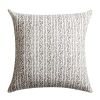 Block Printed Cotton Pillow with Geometric Details, Set of 4, Gray and White *Free Shipping*