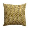 Hand Block Cotton Pillow with Quatrefoil Details, Set of 2, Yellow and Black *Free Shipping*