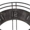 Industrial Round Metal Wall Clock with Roman Numerals in Gray *Free Shipping*