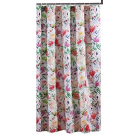 Shower Curtain with Floral Print, Multicolor *Free Shipping*