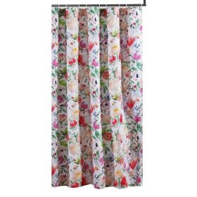 Shower Curtain with Floral Print, Multicolor *Free Shipping*