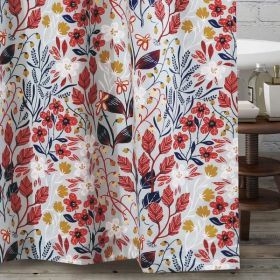 Polyester Shower Curtain with Floral Prints, Multicolor *Free Shipping*