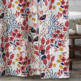 Polyester Shower Curtain with Floral Prints, Multicolor *Free Shipping*