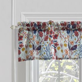 Polyester Valance With Two Inch Header And Floral Prints, Multicolor *Free Shipping*