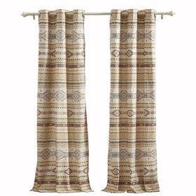 Panel Pair with Kilim Pattern and 2 Tie Backs, Multicolor *Free Shipping*