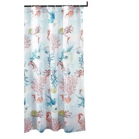 Polyester Shower Curtain with Coral Prints, Multicolor *Free Shipping*