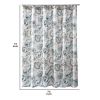 Madrid Beach Print Fabric Shower Curtain, White And Gray *Free Shipping*