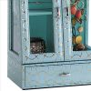 Jewelry Case with Mini Armoire Design and 1 Drawer, Blue